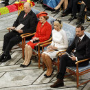10. desember: Kongeparet og Kronprinsparet er til stede ved utdelingen av Nobels Fredspris i Oslo rådhus (Foto: Leonhard Foeger, Reuters)
